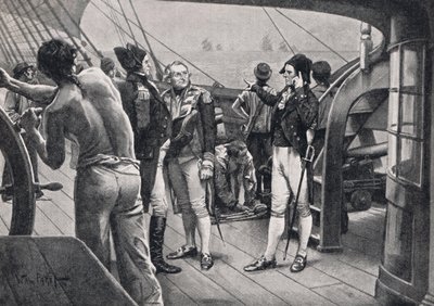 Sir John, es gibt siebenundzwanzig Segel der Linie, Illustration aus 